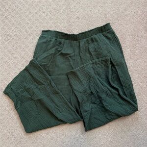 Jessica Simpson Olive Green Textured Pants Size Large